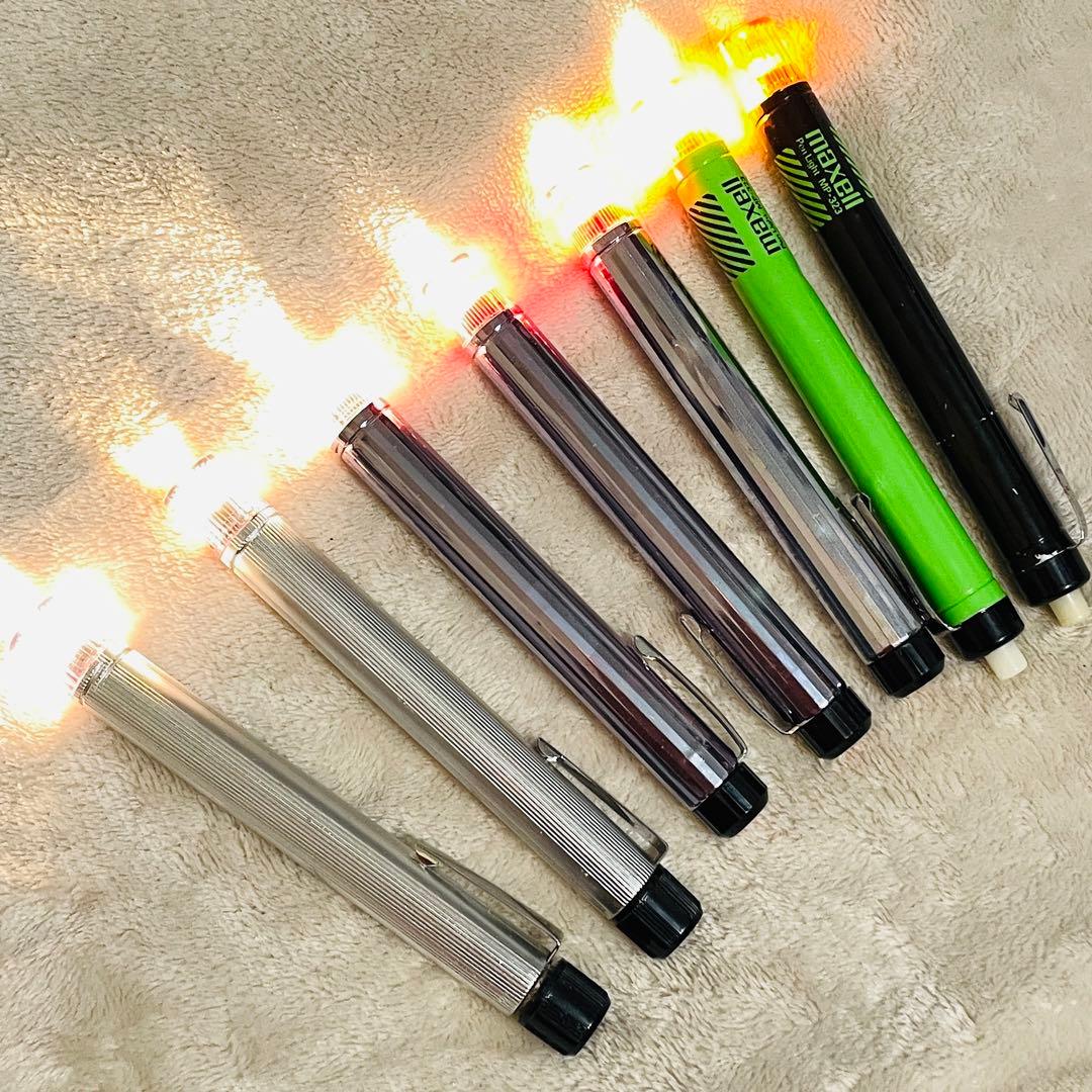 ペンライト 7本 希少 セット 昭和レトロ 日立 ナショナル マクセル