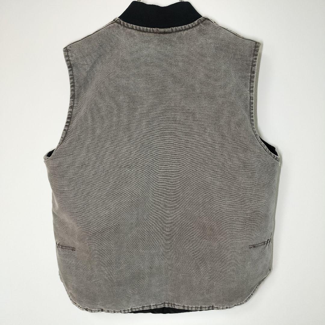 Carhartt カーハート ダック ベスト ブラック フェード グレー L