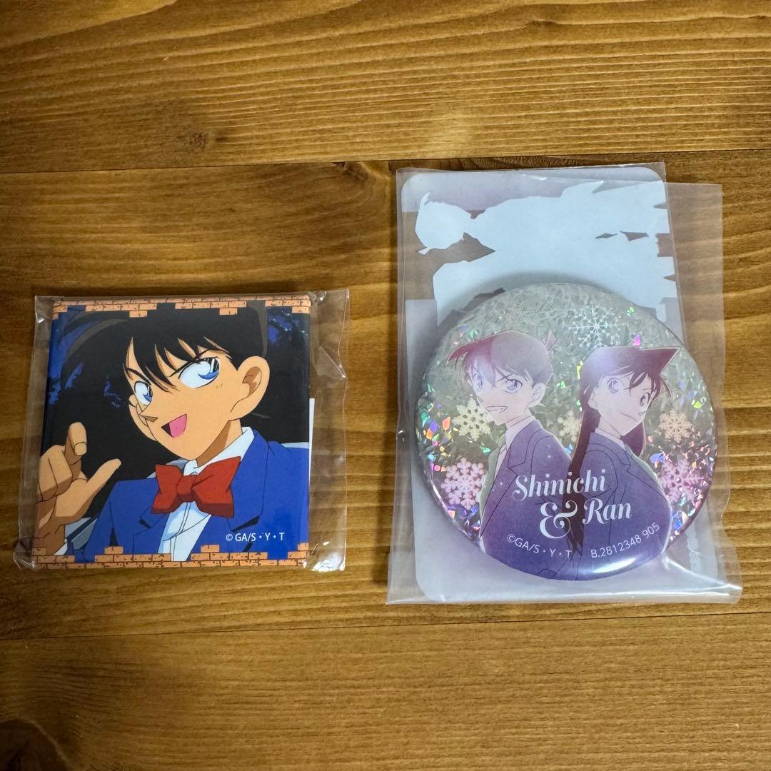 名探偵コナン 工藤新一 毛利蘭 缶バッジ - メルカリ