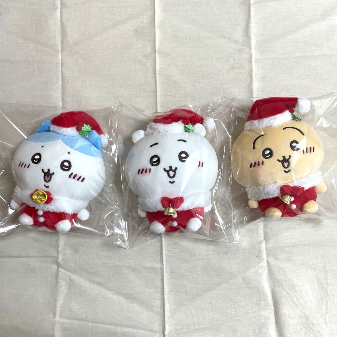 サンタさんだ！ぬいぐるみS ちいかわ ハチワレ うさぎ 3体セット（タグ