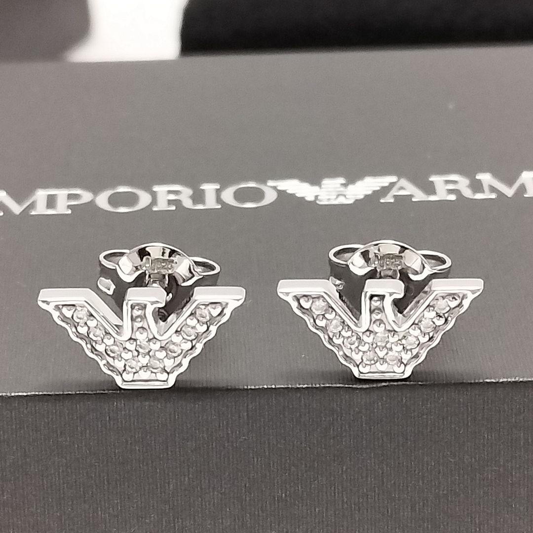 EA エンポリオアルマーニ ピアス ロゴ ストーン EA エンポリオアルマーニ ピアス ロゴ ストーン