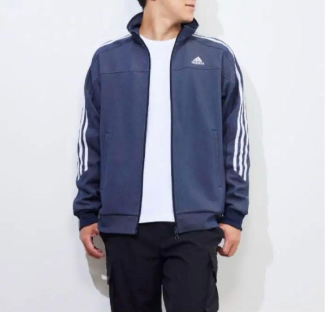 adidas デニム風ジップアップジャケット M 新品 - メルカリ
