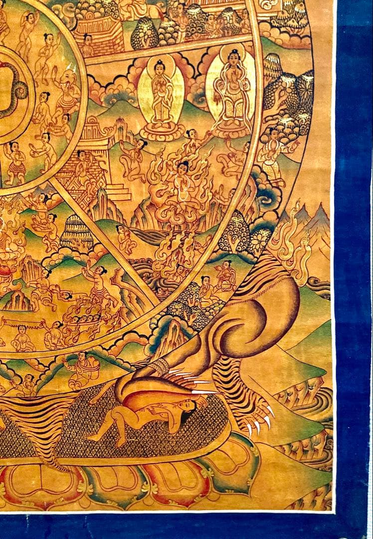 チベット 曼荼羅 マンダラ カーラチャクラ 仏画 タンカ 掛軸 観音 菩薩