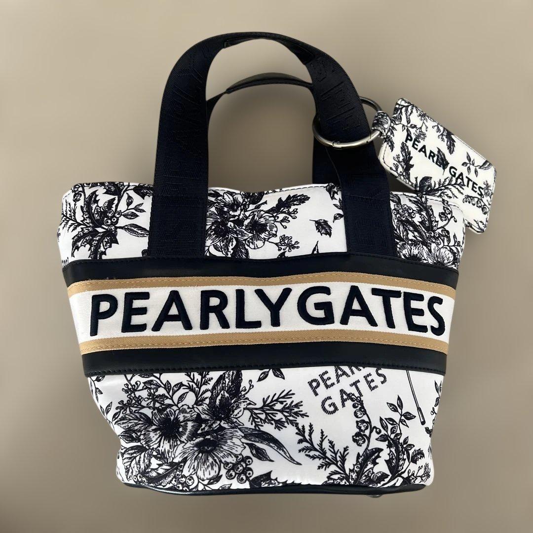 Pearly Gates パーリーゲイツ　繊細花柄　カートバッグ　総柄　カバン 定価28600円 パーリーゲイツ ジオメトリックフラワー柄 カートバッグ