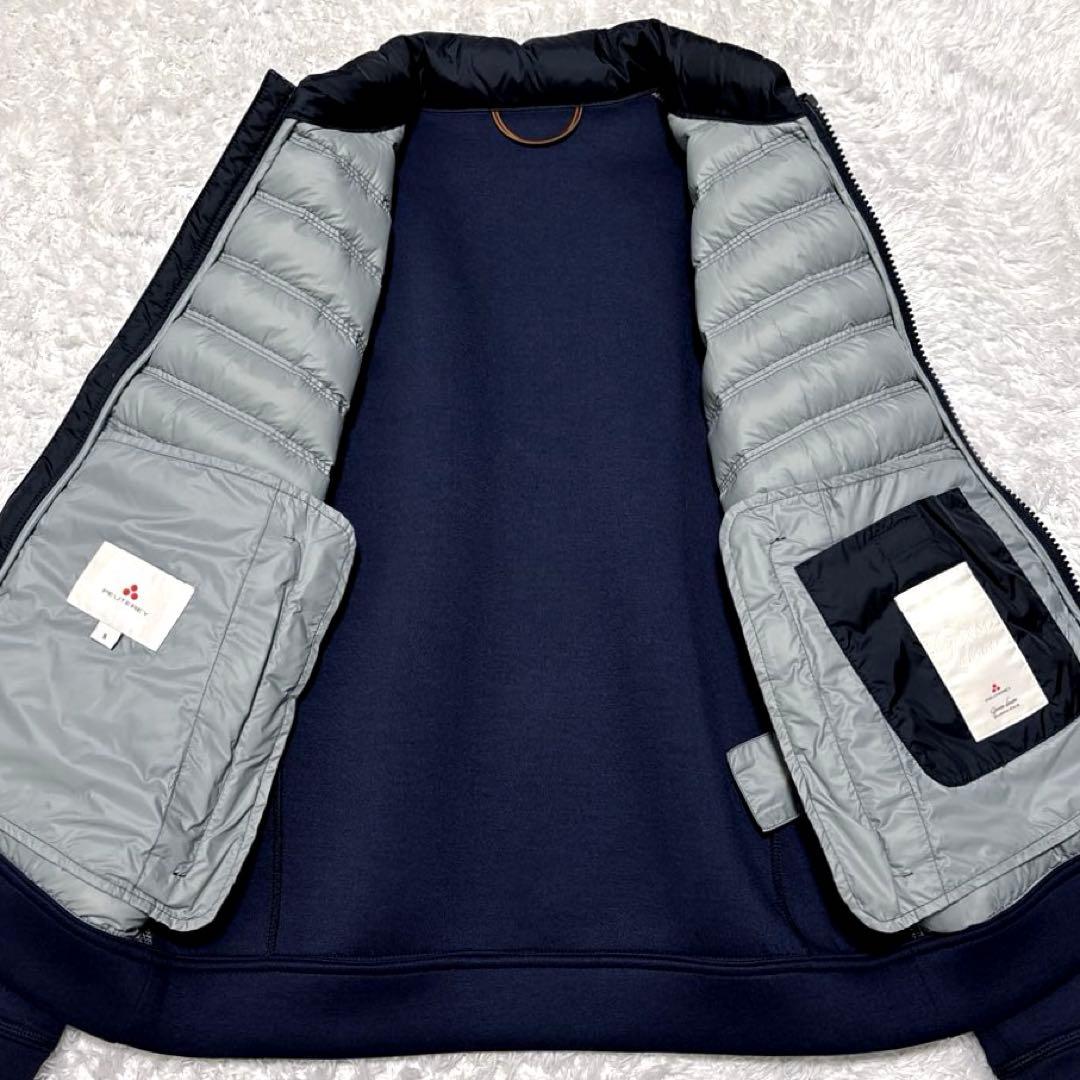 極美品✨ピューテリー 異素材切替 ハイブリッドダウンジャケット