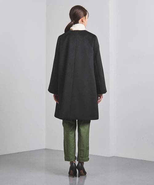 新品】UNITED ARROWS Aラインノーカラーミドル丈コートB† - メルカリ