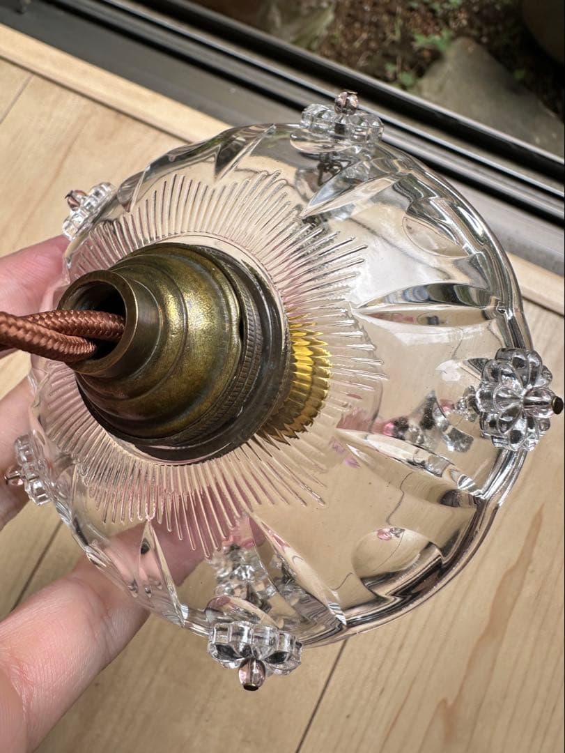 20's フランス アンティーク ピンクムラーノガラスの可愛いミニ