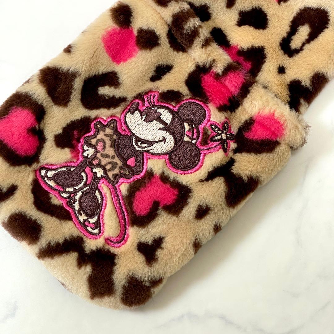 値下げ可能】ディズニー ミニー マフラーファンキャップ ヒョウ柄