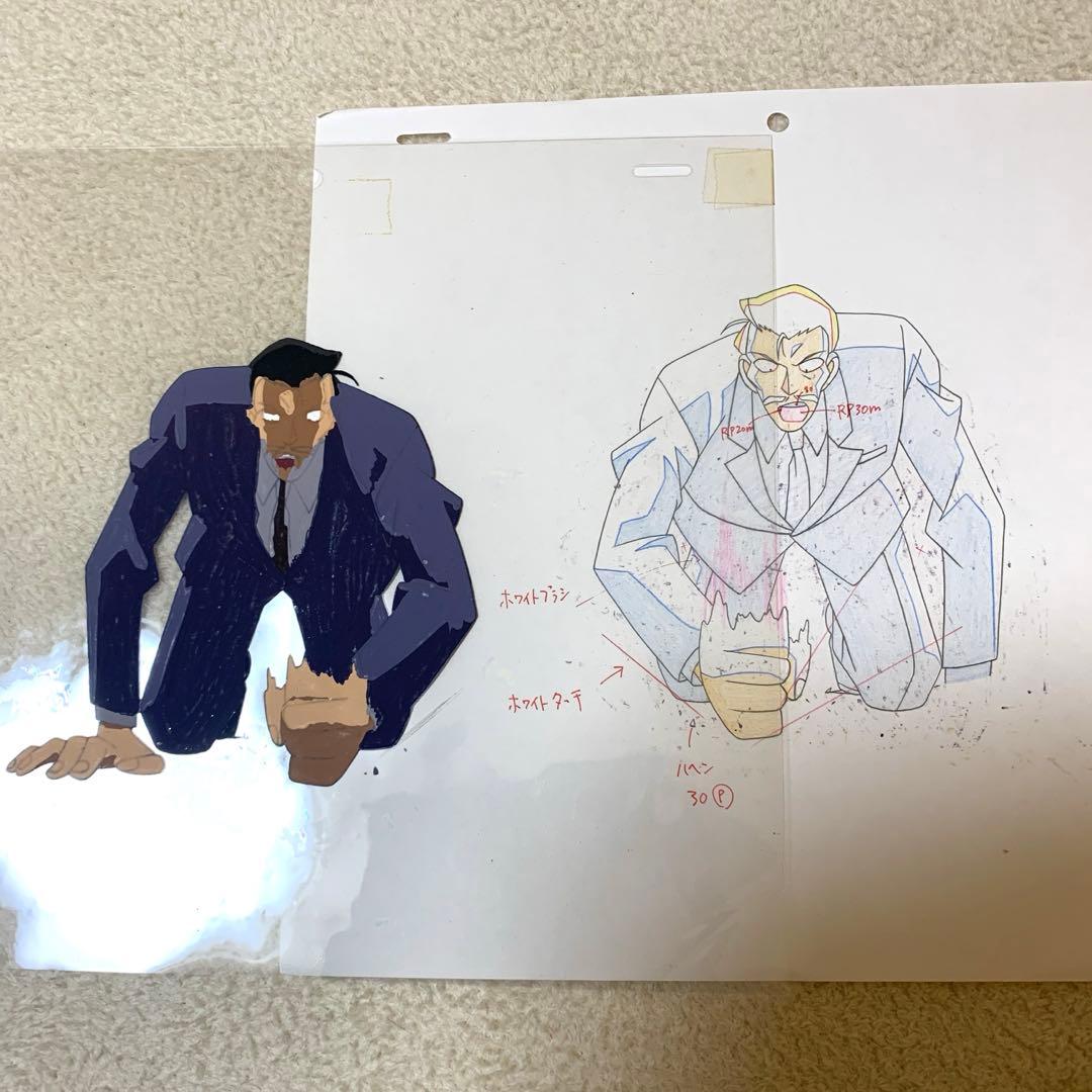 激レア資料】名探偵コナン セル画 2枚セット（毛利小五郎）制作指示