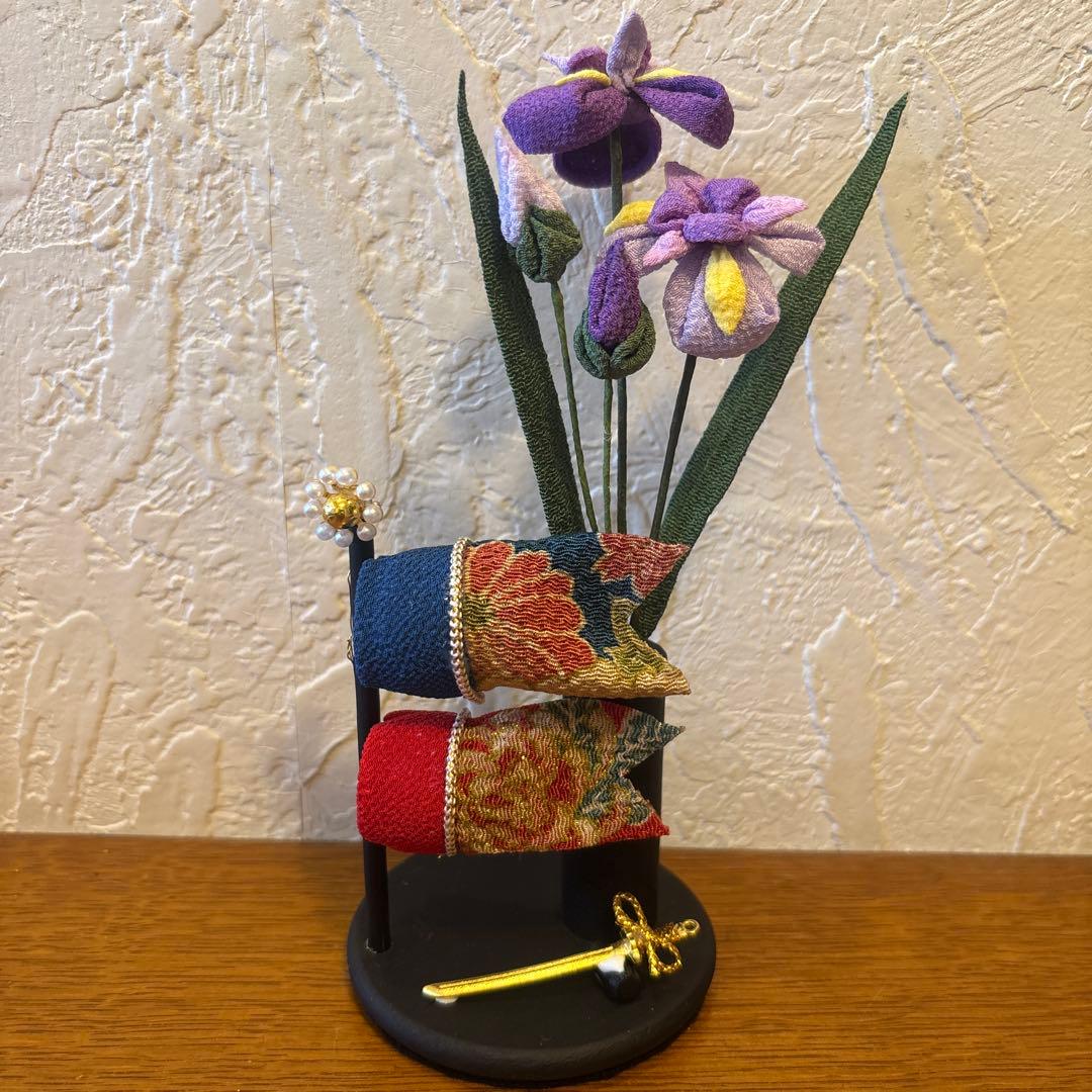 つまみ細工＊ちりめん細工＊鯉のぼりと花菖蒲＊端午の節句 - メルカリ
