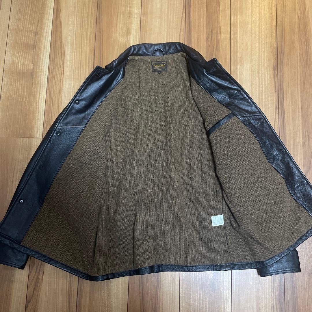 PUBLIC HLD レザーカーコート - メルカリ