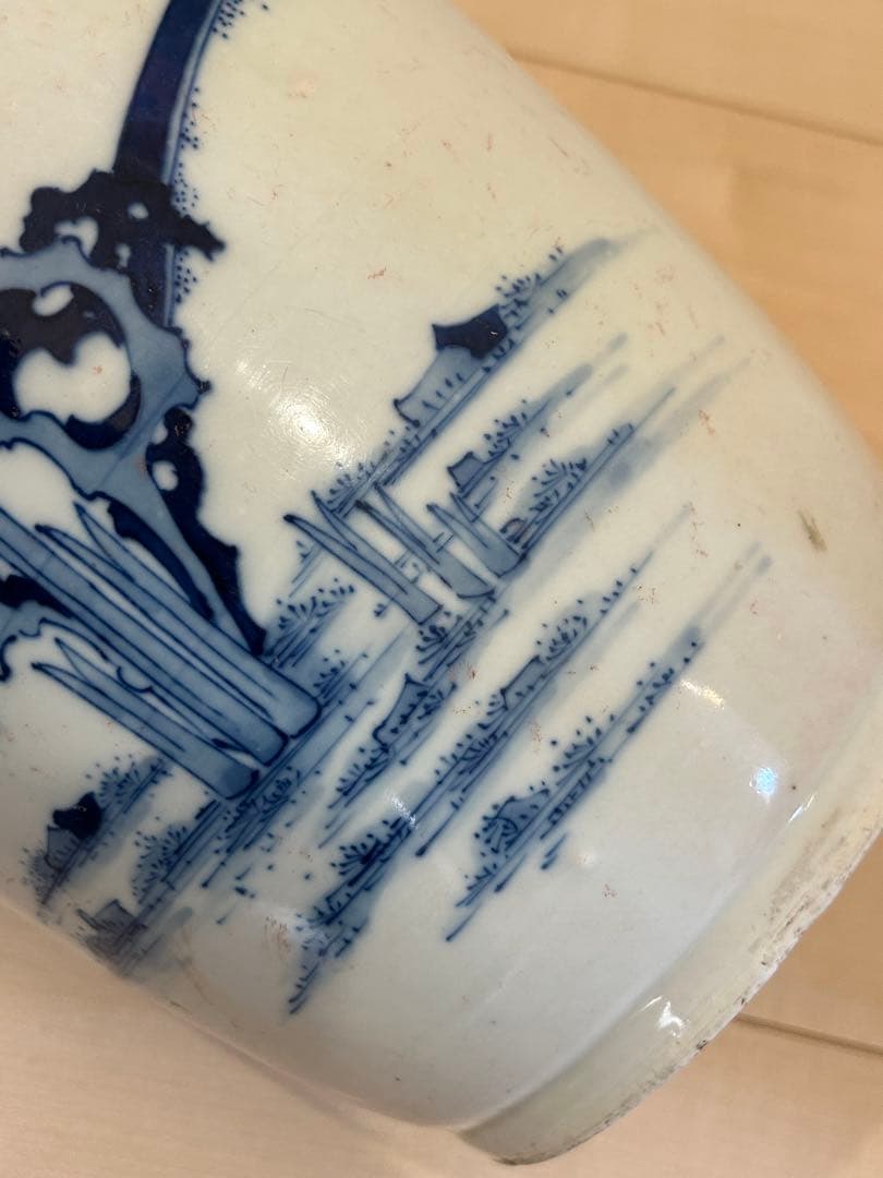 清早期 青花染付人物図大花瓶 中国美術唐物 - メルカリ