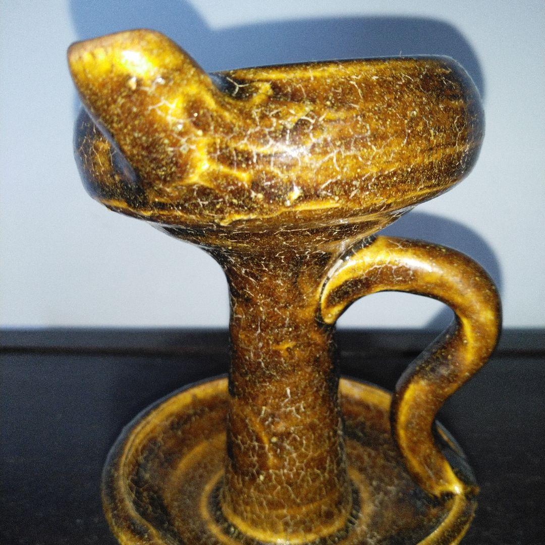 NO596 さつま飴釉灯器 江戸 灯火器 灯火具 時代物 - メルカリ