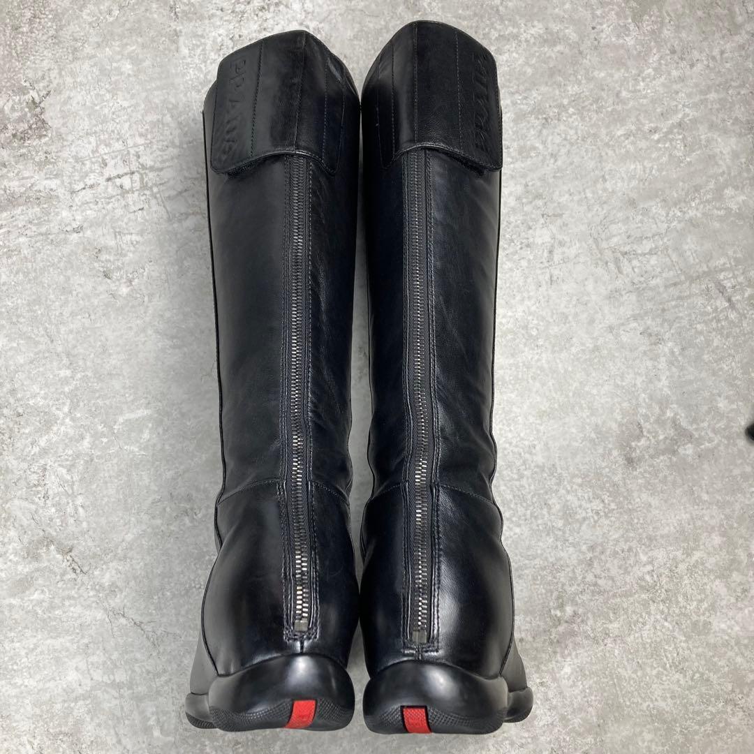PRADA SPORTS プラダスポーツ レザー ロングブーツ 35 ブラック - メルカリ