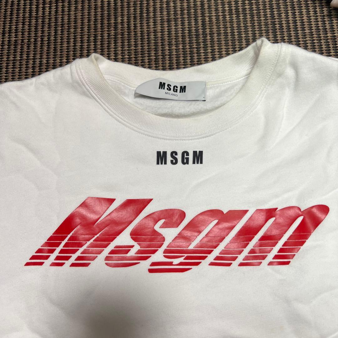 MSGM ホワイト トレーナー Sサイズ - メルカリ
