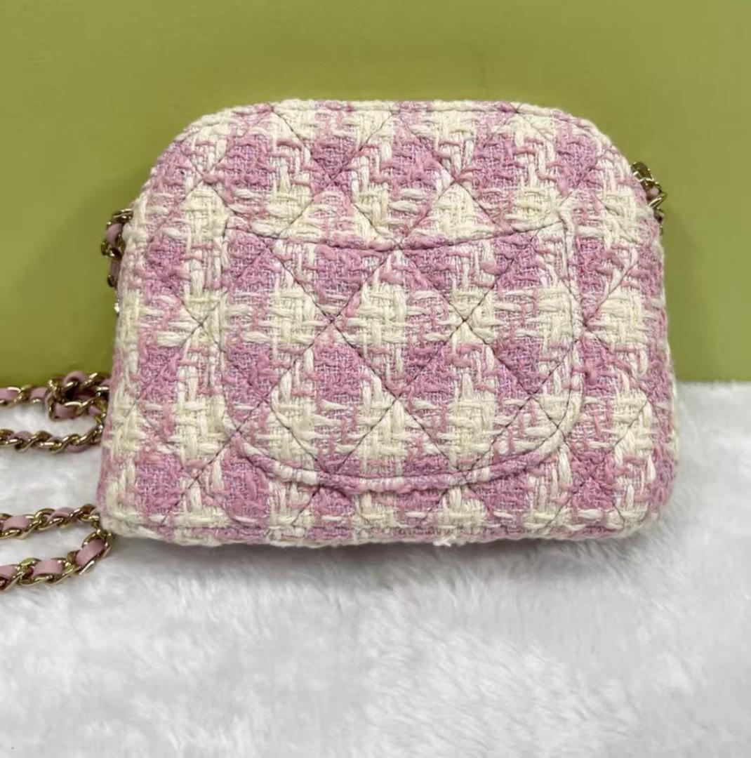 ☆VIP限定☆おしゃれ☆ ツイード ショルダーバッグ ピンク ga - メルカリ