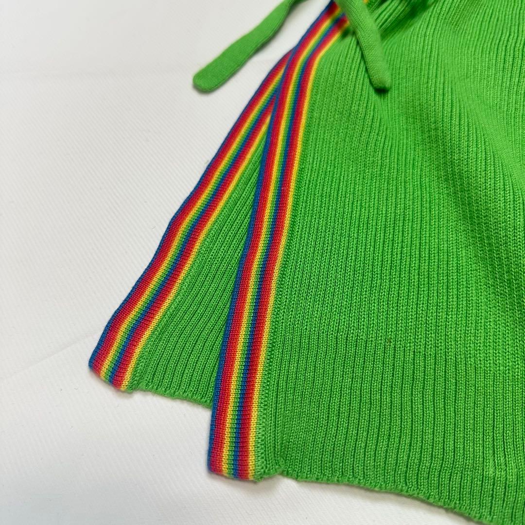 希少レア イヴサンローラン グリーン リプニット コットン