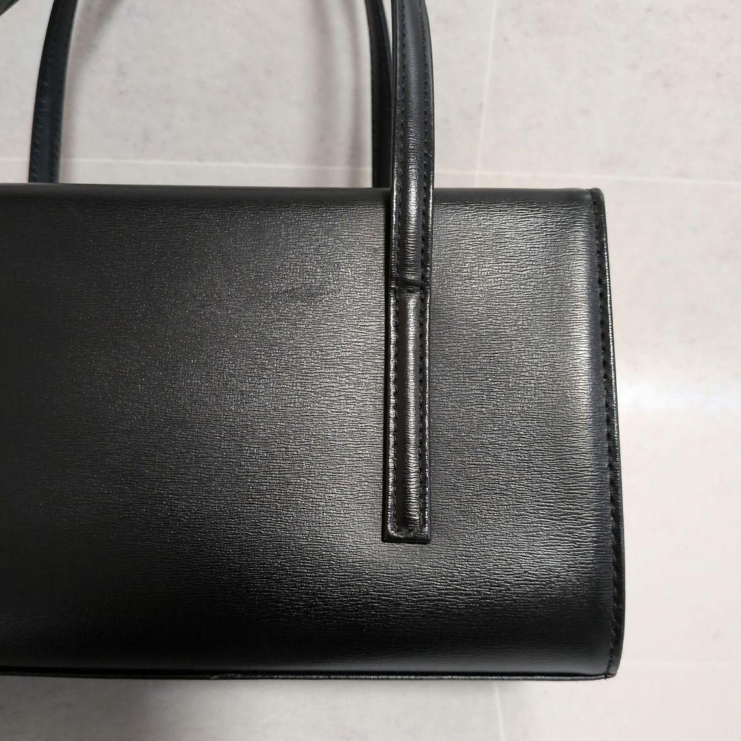 美品】土屋鞄 レクタカリス レザー フォーマルバッグ 黒 ハンドバッグ