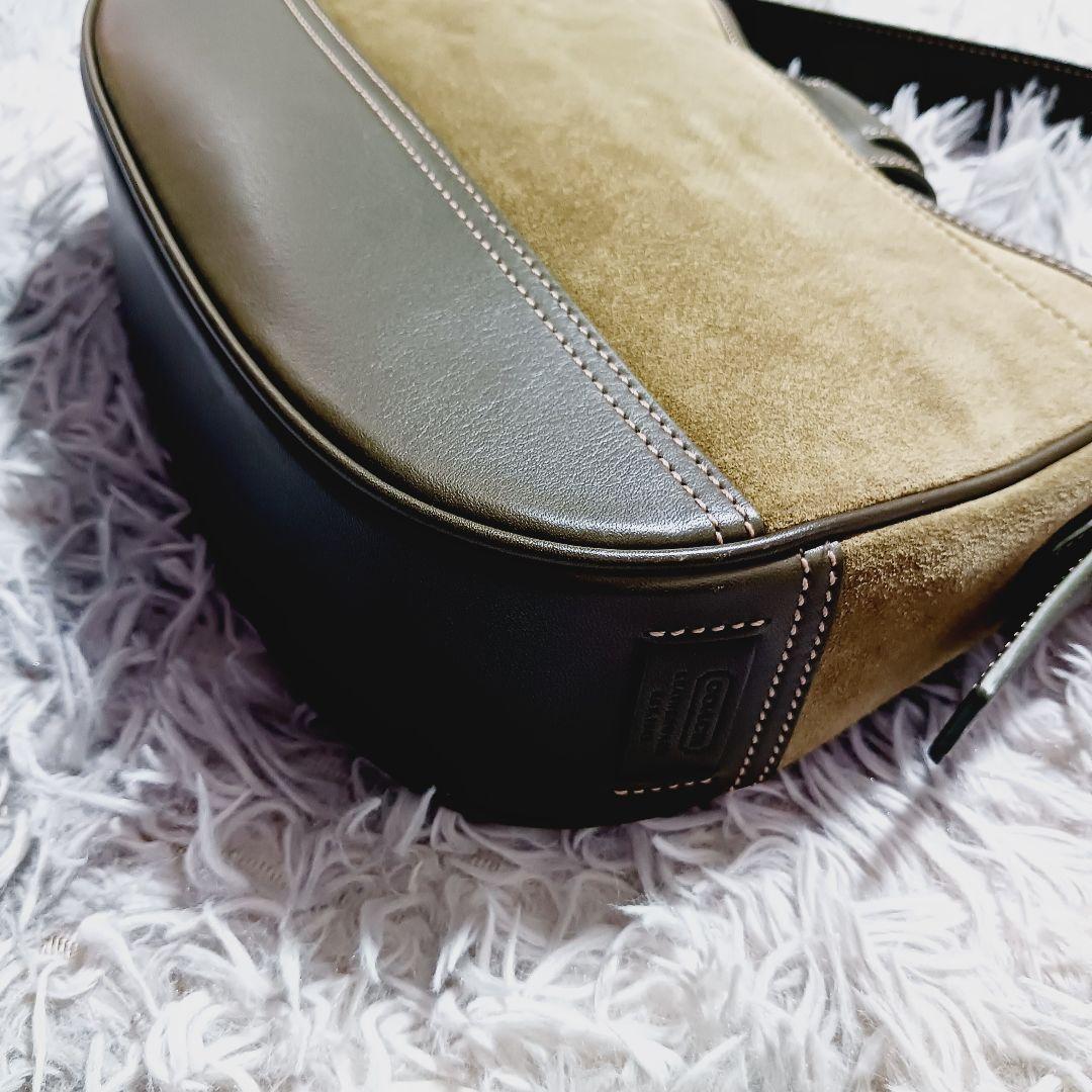 美品✨コーチ ソーホー ショルダーバッグ スエード レザー オリーブ