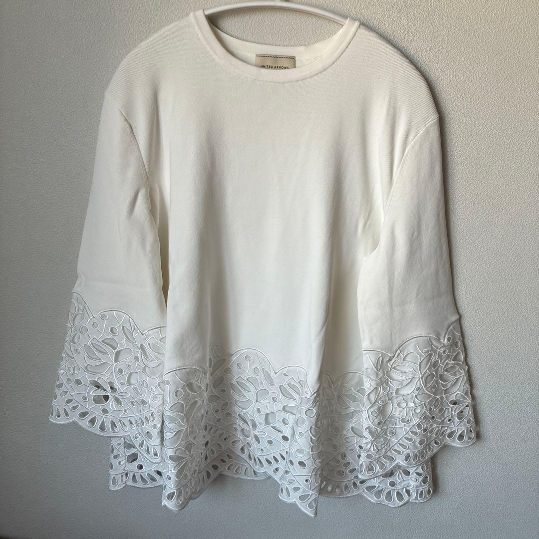 ユナイテッドアローズ スカラップレース コンビネーション ニット