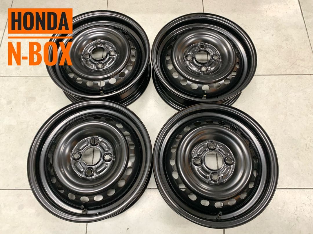 新車外し★N-BOX　N-ワゴン　14×4.5J　4H100　＋40　4本価格