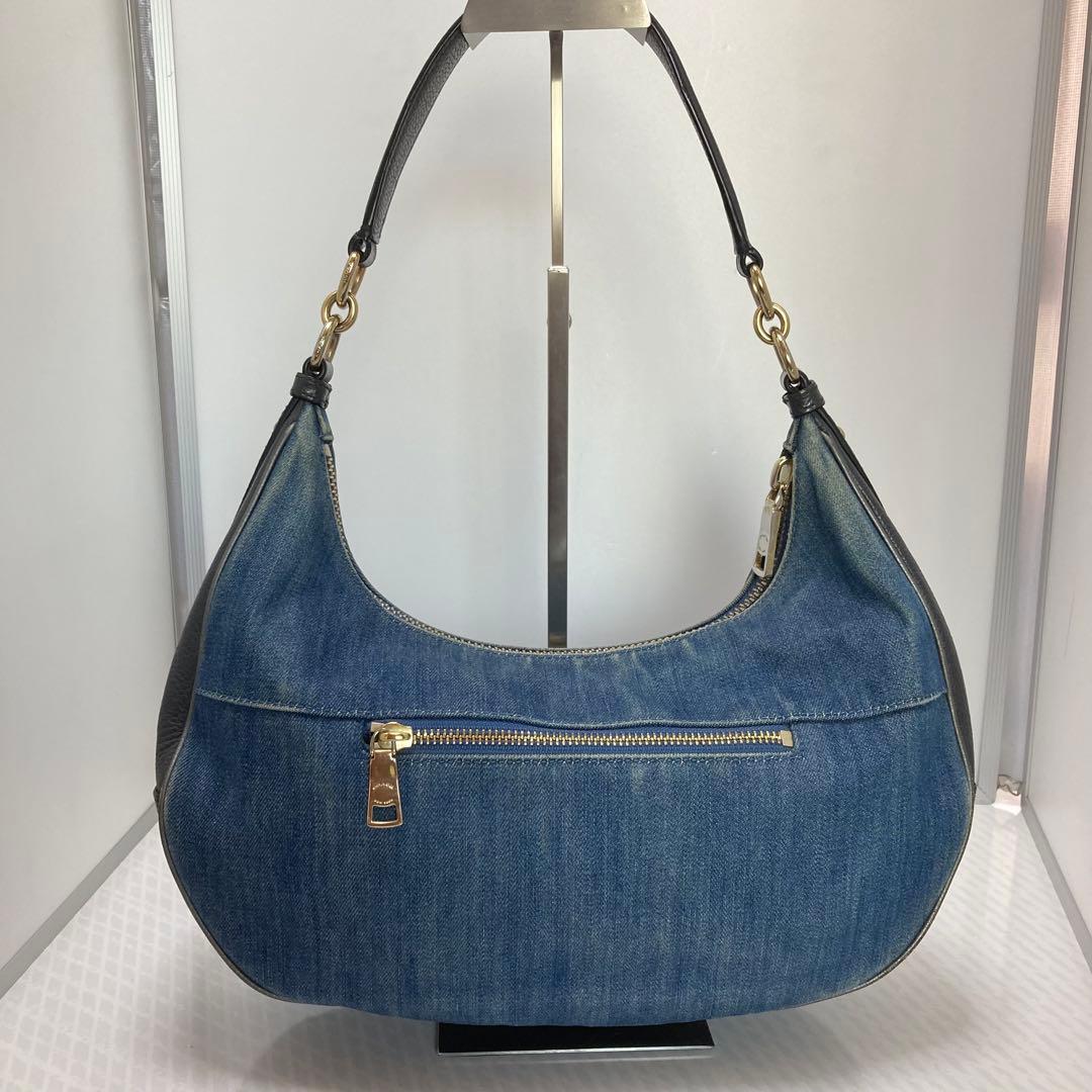 COACH コーチ デニム ハーフムーン ワンショルダー インナー花柄 Y2K