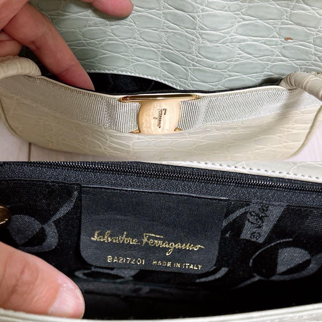 《美品》Ferragamo(フェラガモ)2wayバッグ　レザー　ヴァラ