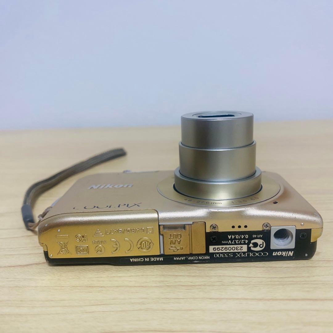 Nikon COOLPIX S3300 ゴールド デジタルカメラ - メルカリ