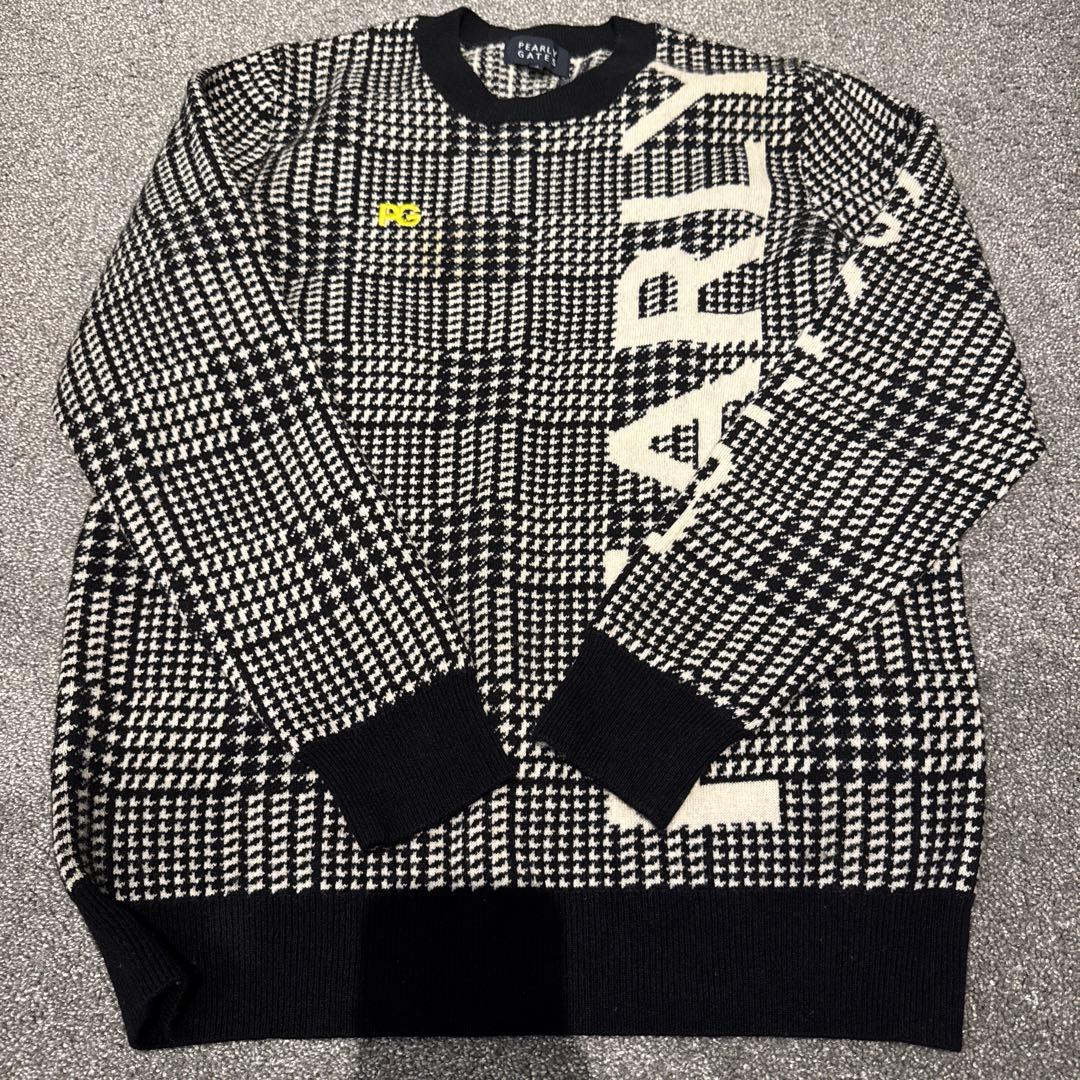 PEARLY GATES チェック柄ニットセーター サイズ4 PEARLY GATES チェック柄ニット 4 - メルカリ
