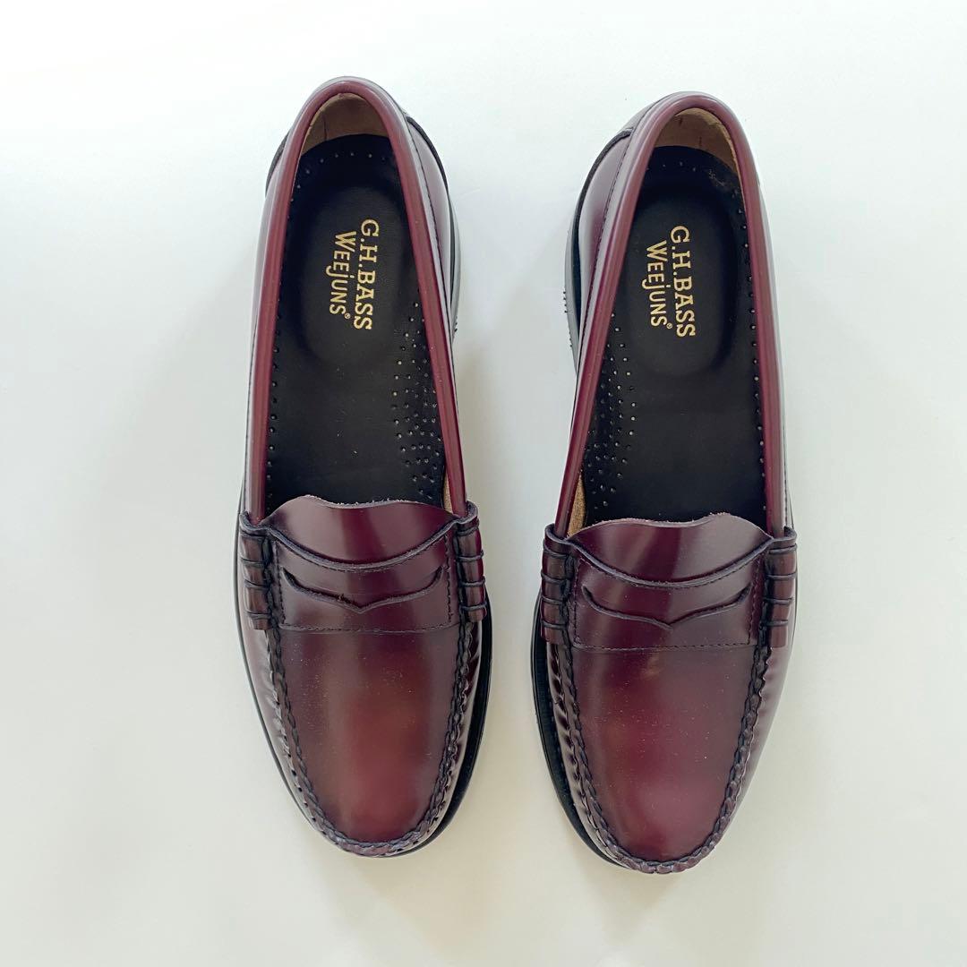 未使用 G.H.BASS ローファー weejuns バーガンディ　us7.5