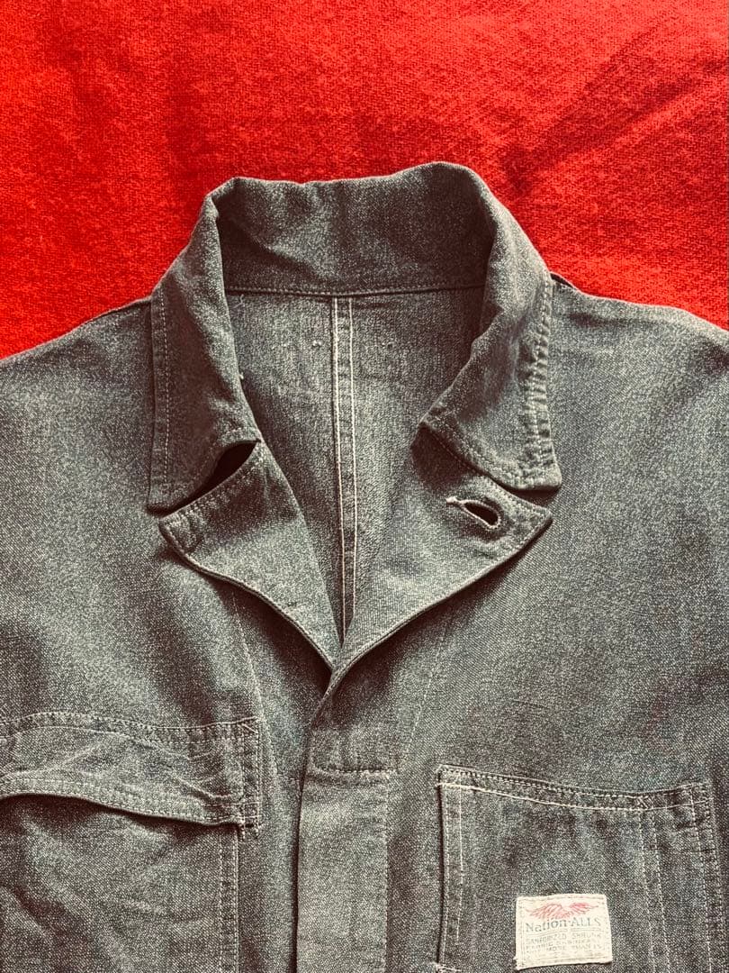 Hercules “Nation-ALLS” jumpsuit 40s/50s Ecru HBT Hercules Nation-ALLS Coveralls – Double Barrel