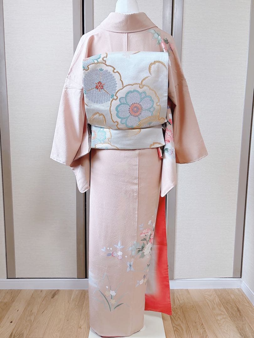 新品 訪問着 作家物 フルセット 裄66 加賀友禅 卒業式 入学式 M 伊達襟