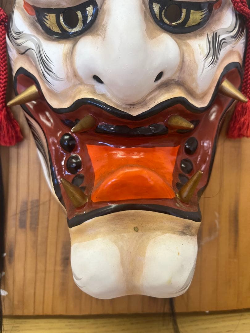 般若面 般若 お面 鬼面 額付 魔除け 厄除け インテリア 昭和 レトロ 升