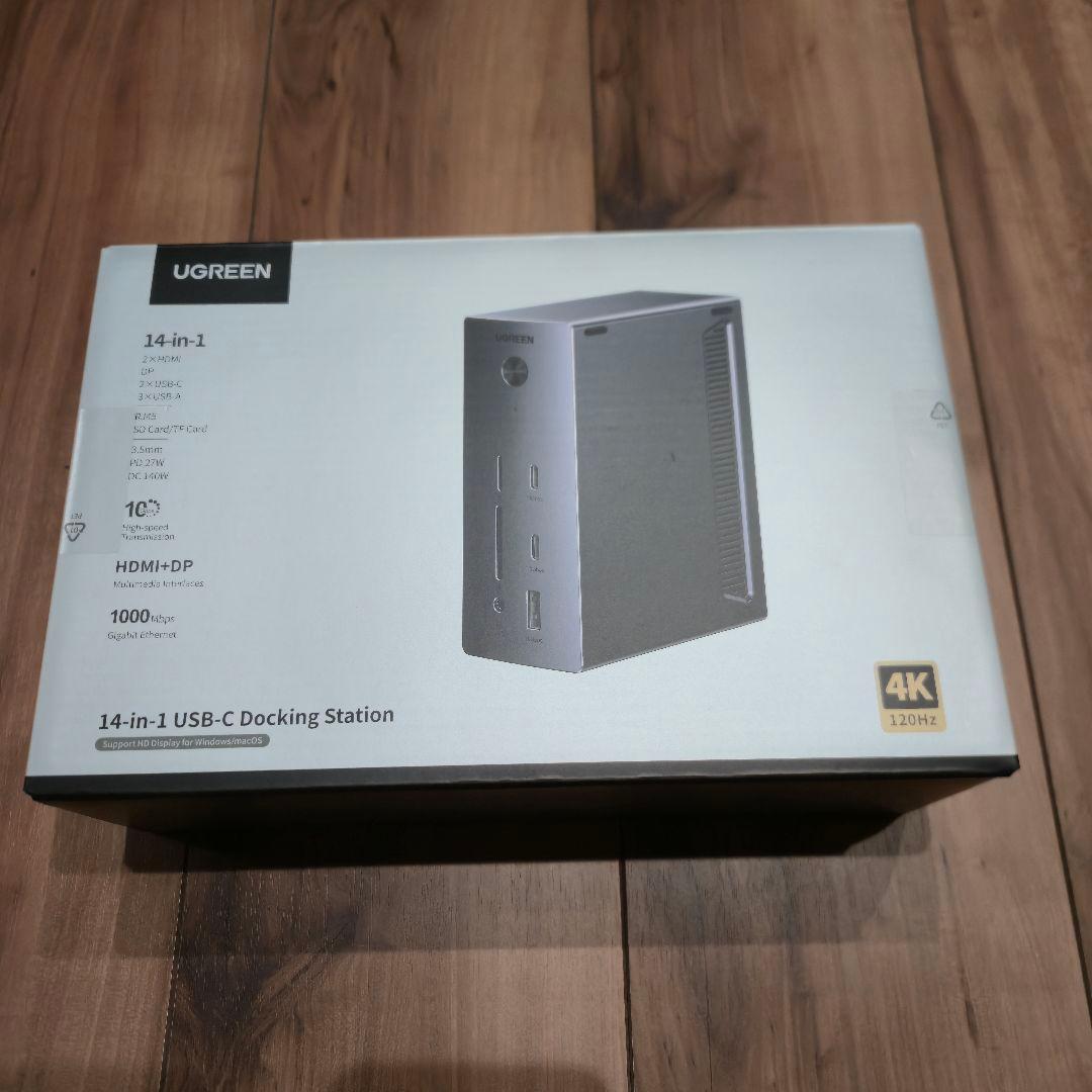 最新版 UGREEN 14in1 USB-C ドッキングステーション UGREEN 14-in-1 USB HUB Docking Station Type-C to 4K120Hz DP 4K60Hz
