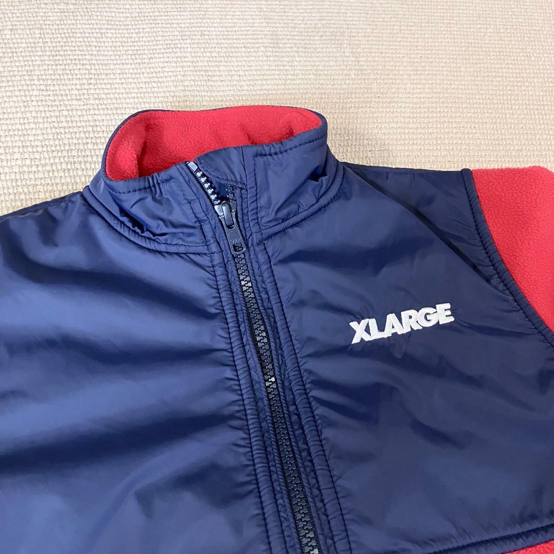 XLARGE KIDS エクストララージ 切替フリースブルゾン 赤 紺 120 - メルカリ