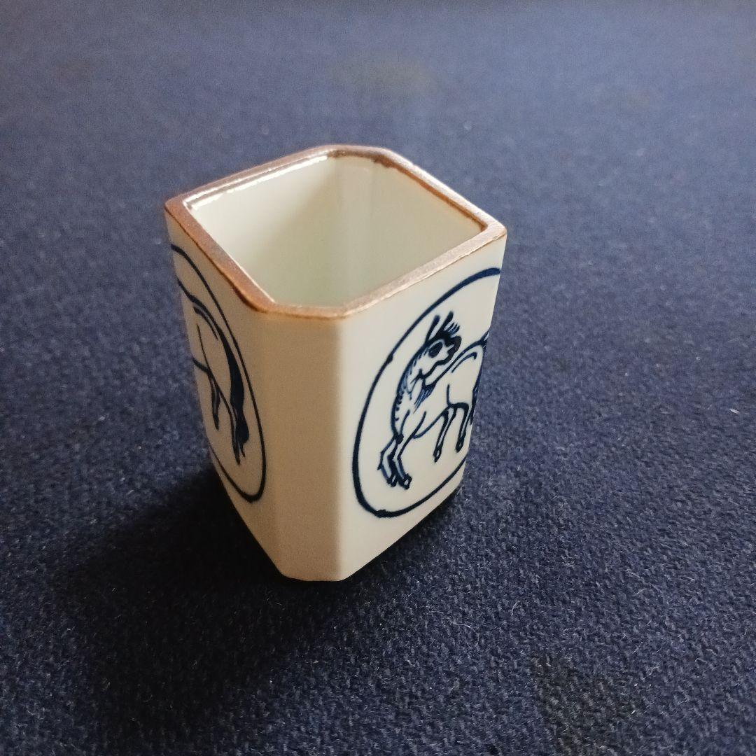 茶道道具 京焼 橋本龍岳造 染付菱馬蓋置 共箱 - メルカリ