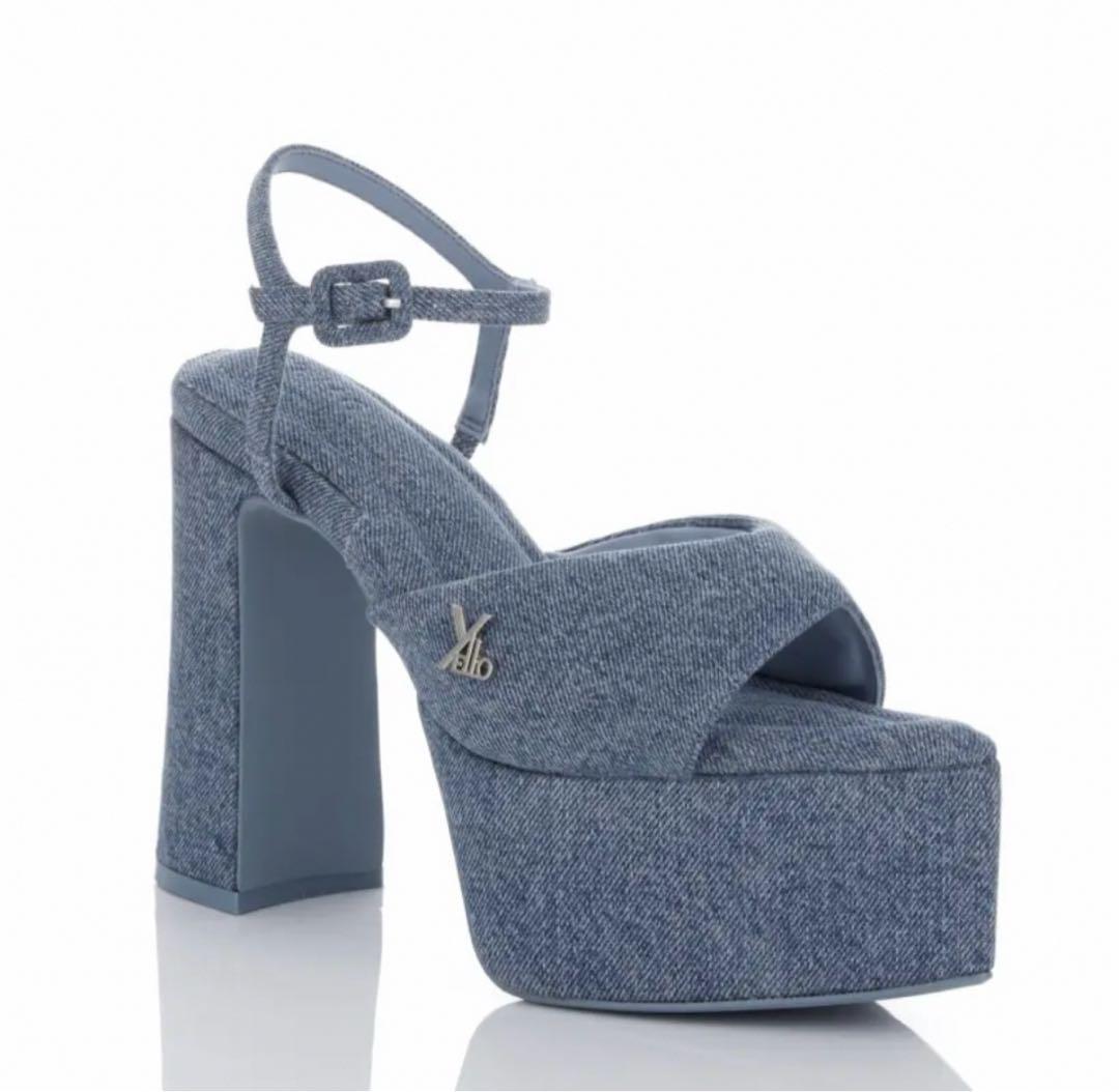 靴 YELLO SASSY CHUNKY HEEL SANDALS Nataly-06 Open Toe Ankle Strap Buckle Low Chunky Heels Causal