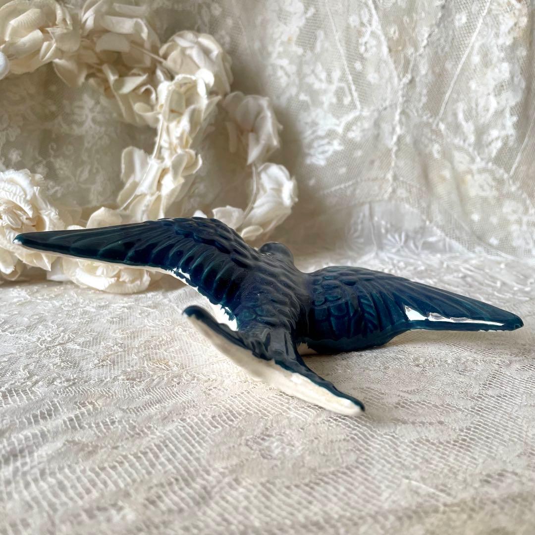 陶器ツバメのオブジェ2個セット① フランスアンティーク オーナメント