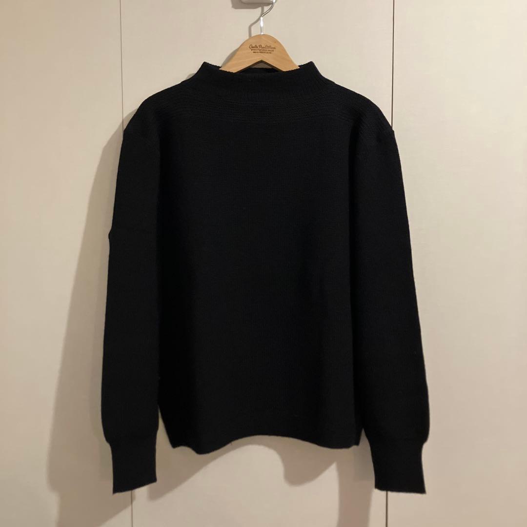 Butcher Products ウールリブ編みニット 42 ブラック リラックス 畦 ニット