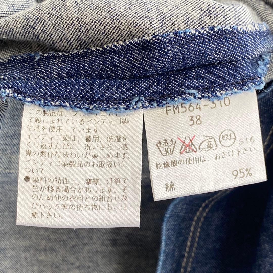 希少☆バーバリーブルーレーベル デニムワンピース 刻印ボタン 38