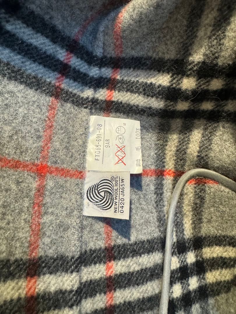 Burberrys】ウールコート グレー ノバチェック裏地 ヴィンテージ