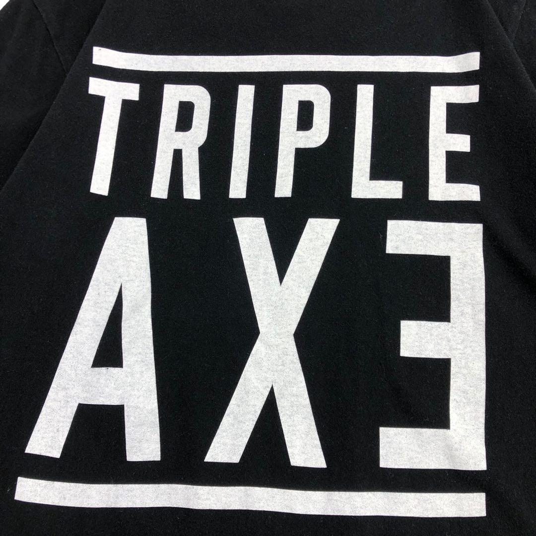TRIPLE AXE Tシャツ トリプルアックス 両面プリント 黒 L - メルカリ