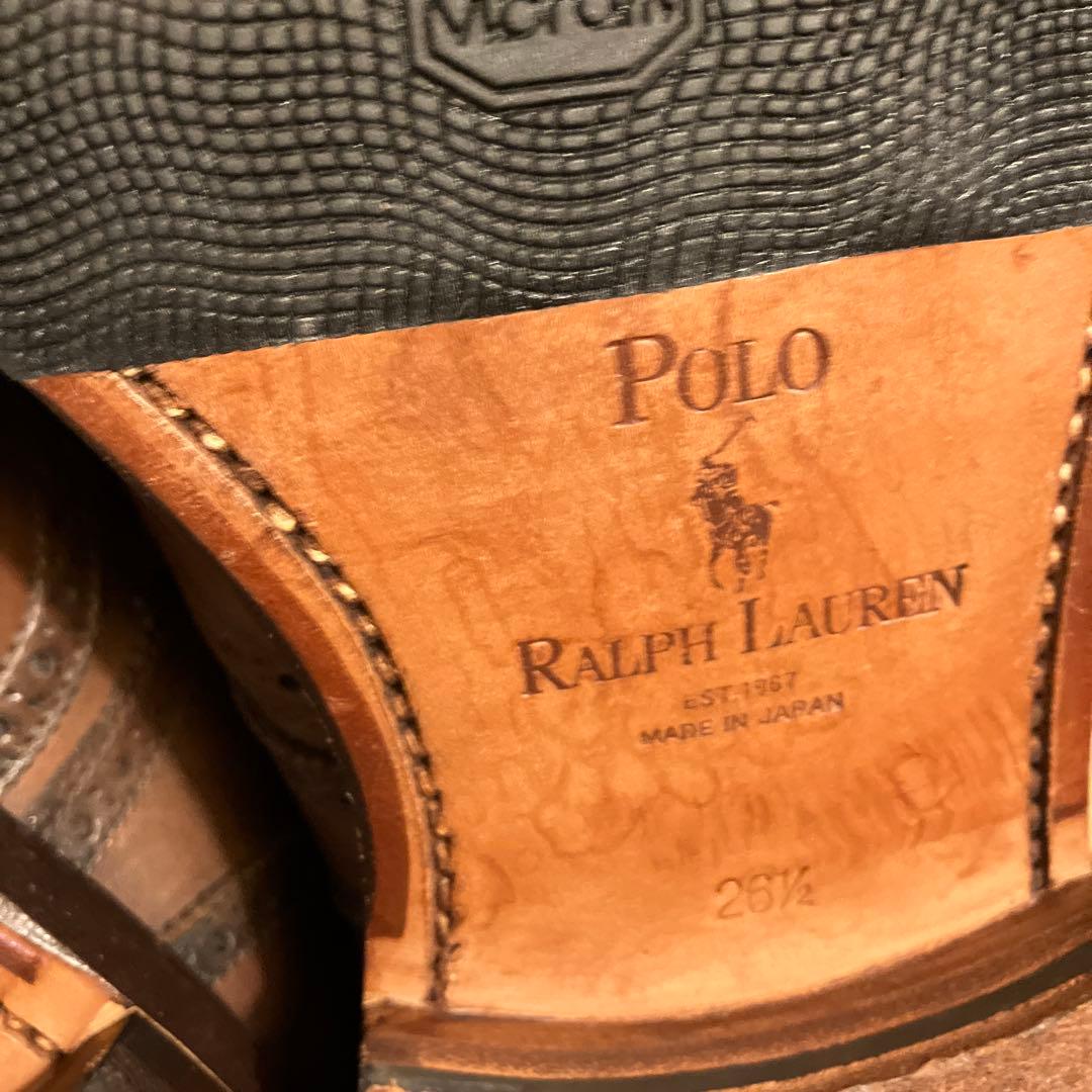 ラルフローレン レザーシューズ ウィングチップ ブラウン 26.5cm