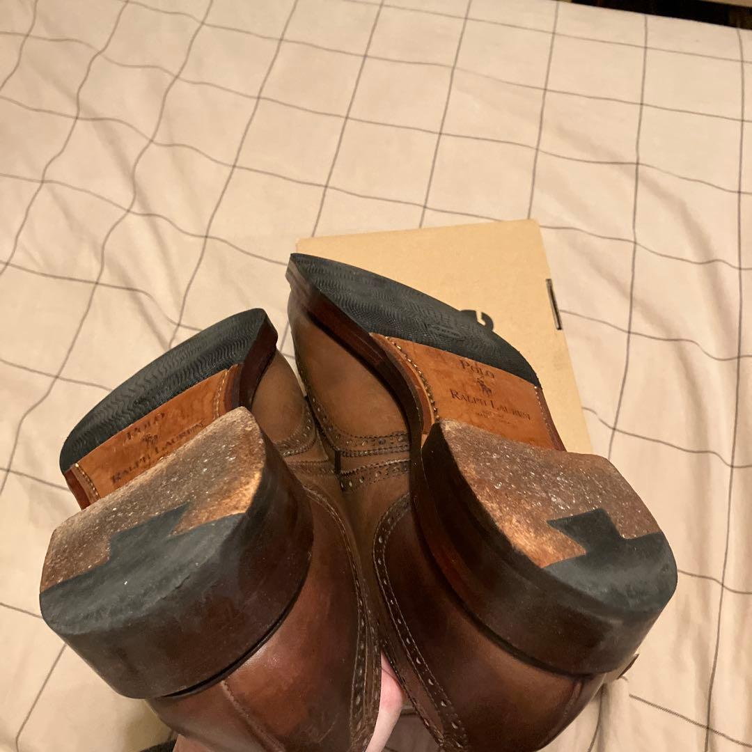 ラルフローレン レザーシューズ ウィングチップ ブラウン 26.5cm