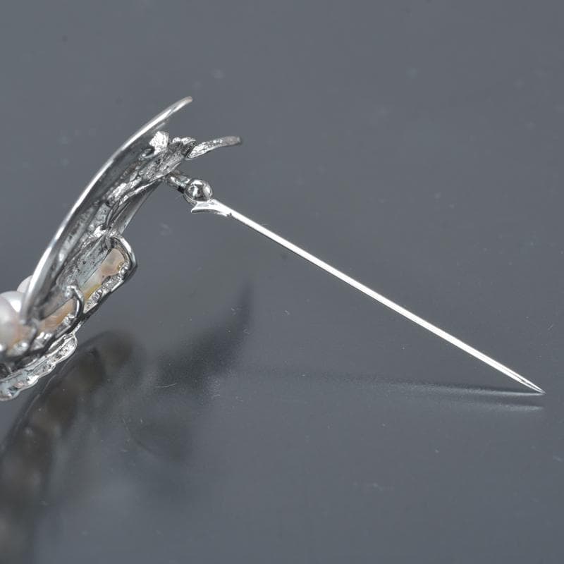 美品◇ミキモト あこや真珠 ブローチ パール6.5mm 6.7g 全長6.4cm