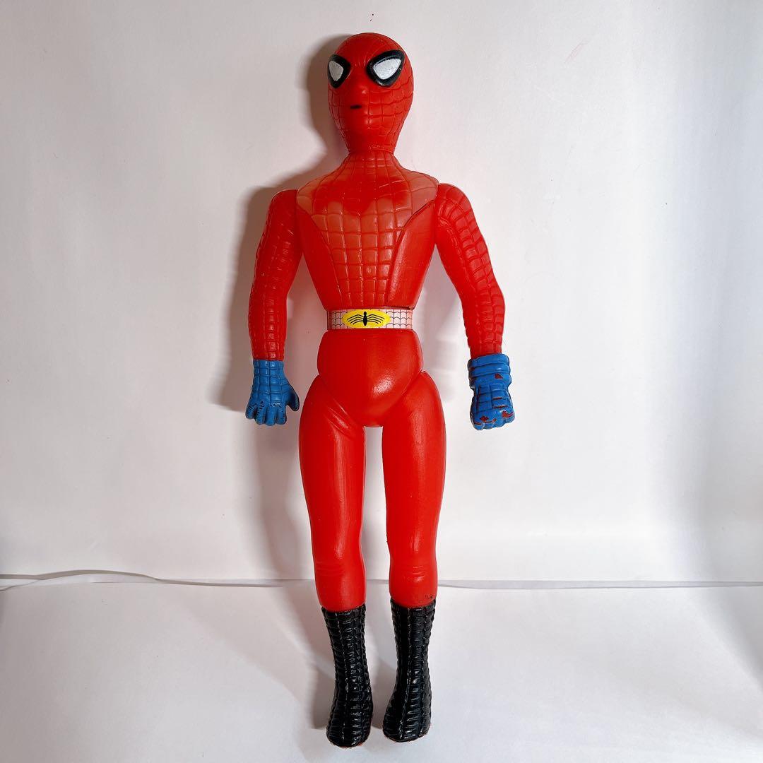 ☆超希少 70s スパイダーマン パチモノ 25cm ビッグソフビ フィギュア