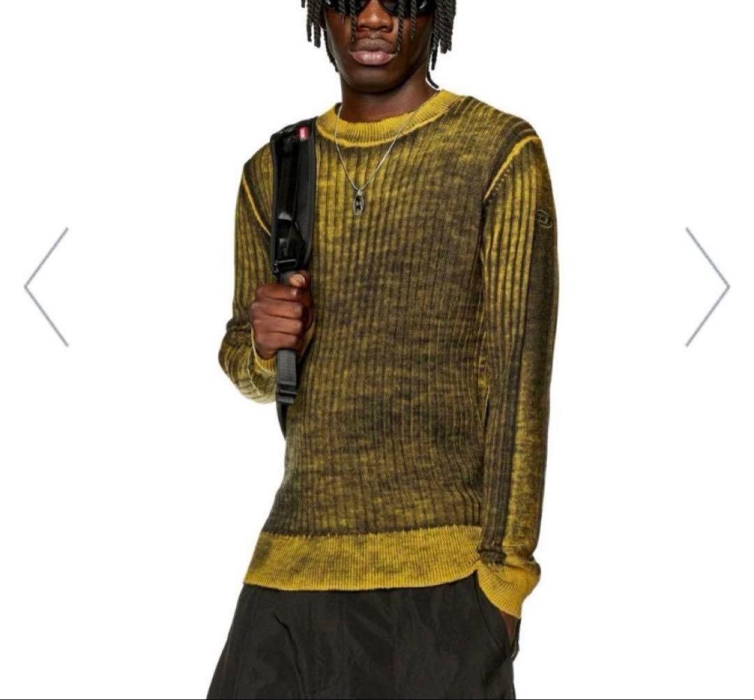 DIESEL K-ANDELERO イエロー M ニット セーター Diesel® K-Andelero Ribbed-Knit Jumper - Yellow | Editorialist