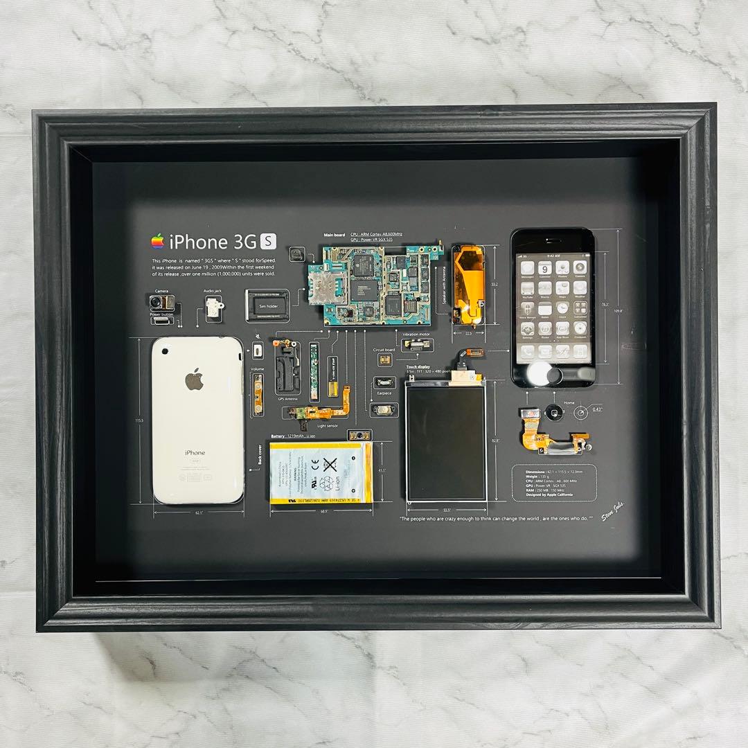 iPhone3GS White 標本アート ボックスフレーム仕様 希少端末】iPhone 3G White 標本アート ボックスフレーム仕様｜Yahoo