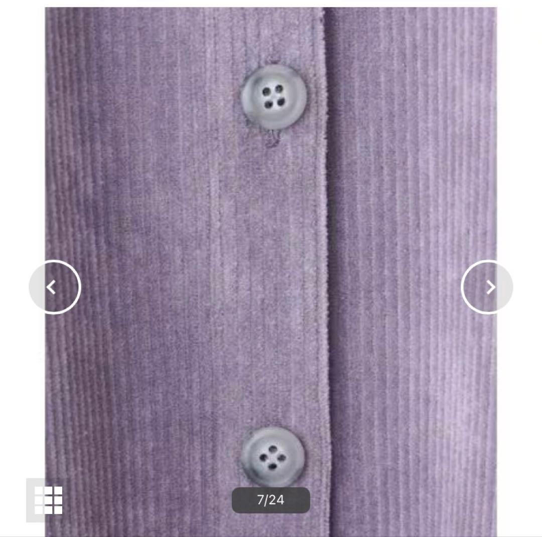 最安値下げ レリアン コーデュロイ シャツ パープル 最安値下げ