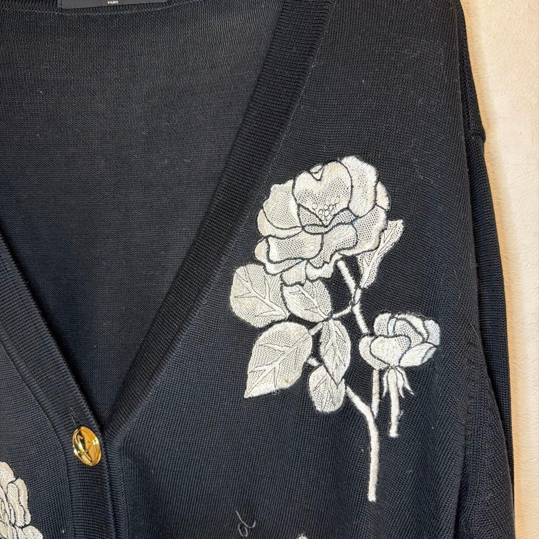 Leonard レオナール 花柄刺繍 カーディガン Mサイズ - メルカリ